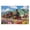 500 PCS, variant on Jigsaw Puzzle 500 Pieces for Adults, Railway Train Theme, Knight and Horse Scene, Recyclable Cardboard Design for Seniors, Challenging Family Activity, 20.5x15 Inches