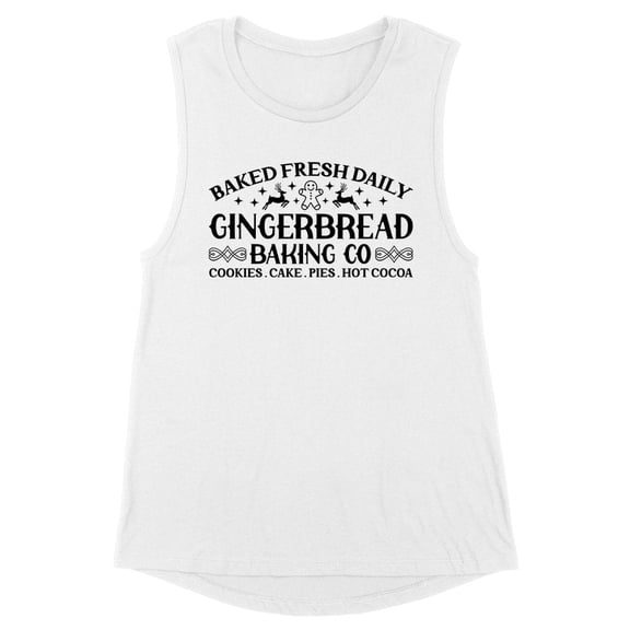 Gingerbread Baking Co Women's Muscle Tank Large White