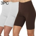 thumbnail image 2 of 3 Pack Biker Yoga Shorts for Women, High Waisted Athletic Running Workout Gym Short Pants Tummy Control Leggings, 2 of 9