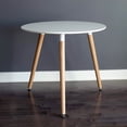thumbnail image 1 of INSPIRER STUDIO Table d'Appoint Style Eames, Pattes en Bois Naturel (Ensemble de 1), 1 of 6