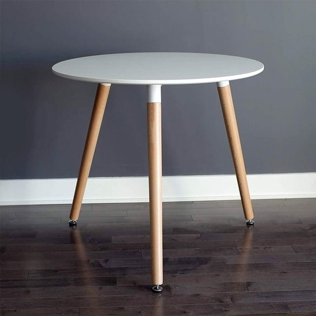 INSPIRER STUDIO Table d'Appoint Style Eames, Pattes en Bois Naturel (Ensemble de 1)