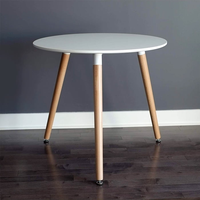 Inspirer Studio Eames Style Side Table With Natural Wood Legs
