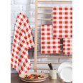 thumbnail image 2 of Orange Red Checkered Kitchen Dish Towels for Drying Dishes Set of 2, Farmhouse Buffalo Plaid Waffle Weave Microfiber Hand Tea Bathroom Towels Quick Dry & Absorbent Towel 15.7x23.6, 2 of 7