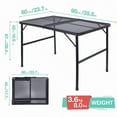 thumbnail image 4 of Grill Table, Outdoor Table, Card Table, Portable Grill Table, Adjustable Heights Camping Table with Mesh Bag & Cup Holders - N/A 35.43"D x 23.62"W x, 4 of 5