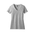 thumbnail image 2 of District Made Ladies Perfect Blend V Neck Tee-2XL (Light Heather Grey), 2 of 3