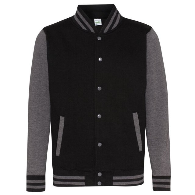 Awdis - Sudadera Modelo Varsity/Equipo Universitario (Negro/Carbón)