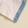 thumbnail image 6 of TOWED22 Toddler Baby Boy Summer Clothes 2Pcs Color Block Short Sleeve T-Shirt and Matching Shorts Outfit Blue,6-12 M, 6 of 7