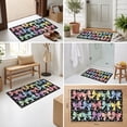 thumbnail image 6 of Dmlowu Bathroom Rugs Macaron Cartoons Printed Bath Mat Multicolor Vintage Bathroom Non Slide Absorbent Door Mat, 6 of 7