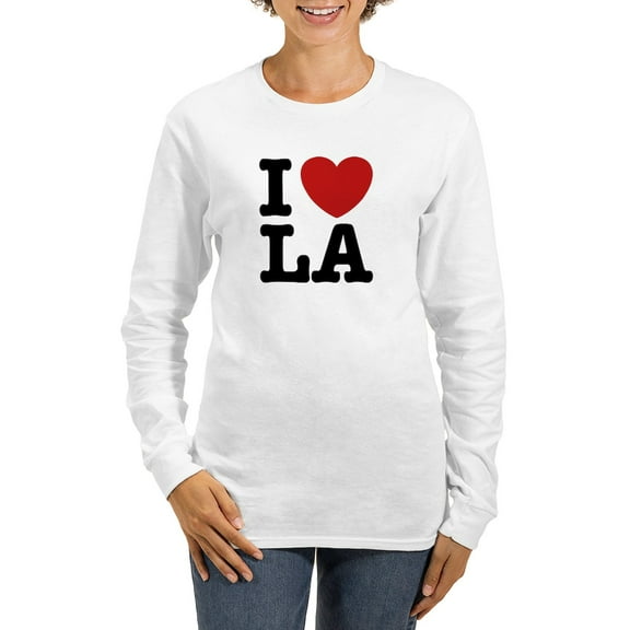 CafePress - I Love LA Women's Long Sleeve T Shirt - Women's Long Sleeve Graphic Casual T-Shirt