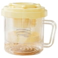 thumbnail image 2 of Yellow Plastic Yogurt Press Filter - Reusable Greek Yogurt Maker with Lid for Draining Whey, Cheese Making & Coconut Milk (1 Unit), 2 of 5