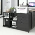 Natwind Mobile File with 4 Drawers, Printer Stand with 3 Open