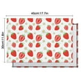 thumbnail image 6 of Set of 4 Strawberry Fruit Placemats, Flax Linen Heat Resistant Wrinkle Free, Red Berry and Flowers Pattern for Summer Dining Table and Kitchen Decor, 6 of 6