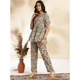 thumbnail image 5 of Janasya Indian Women's Grey Cotton Floral Co-ord Set, 5 of 5