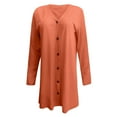 thumbnail image 6 of Hessimy Womens Lightweight Open Front Cardigans Summer Fall Outwear Tops Thin Cover Ups Long Sleeve Sweater Casual Button Coats Long Sweater Duster for Women Womens Cardigan Sweater(Orange,S), 6 of 6