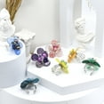 thumbnail image 3 of Bright Tropical Flower Yellow Jade, Agate, Crystals, and Pearls Floral Ring, 3 of 5