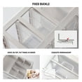 thumbnail image 2 of PP Transparent Multi-Layer Drawer Storage Box with Dustproof Design - 1/2/3 Layers Optional, Patchwork Pattern, Space-Saving Desktop Organizer for Cosmetics & Small Items (19x15x25.5cm to, 2 of 7