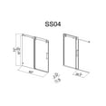 thumbnail image 6 of MCOCOD 57 to 60 in. W x 72 in. H Frameless Shower Door, 3/8" (10 mm) Clear Tempered Glass, Single Sliding Alcove Shower Doors with Handle, Brushed Gold Finish, 6 of 11