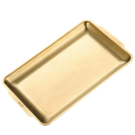 Viveous Stainless Steel Oblong Barbecue Plate Practical Dish for Sushi Serving and Food Storage