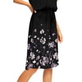 thumbnail image 2 of Vestido casual Simier Fariry para mujer, estampado floral, negro, talla S, 2 of 6