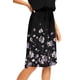 thumbnail image 2 of Vestido casual Simier Fariry para mujer, estampado floral, negro, talla S, 2 of 6
