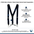 thumbnail image 5 of CTM  Elastic Y-Back Sleek Swivel Hook Suspenders (Men), 5 of 5