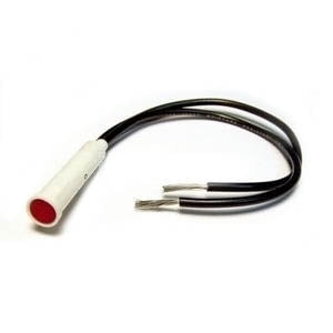 11-2520 - Indicateur 12V LED 7MM Fil de Presse Rouge Lentille Diamant