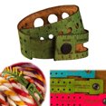 thumbnail image 4 of Muñeca Pulsera Envolvente Cuero 15 7 Pulgadas para Crocheter Artesanal () Verde, 4 of 9