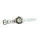 thumbnail image 3 of Reloj de pulsera de diseño retro a la moda para hombres y mujeres, correa ancha y cómoda. Blanco, 3 of 9
