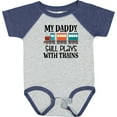 thumbnail image 3 of Inktastic Daddy Still Plays with Trains Boys or Girls Baby Bodysuit, 3 of 5