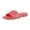 Sunset Coral Pink Woven Leather, variant on Genevieve2 Women's Sandals Sunset Coral Pink Woven Leather