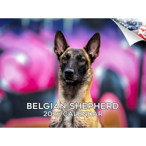 2025 2026 Belgian Shepherd Calendar - Dog Breed Monthly Wall Calendar - 12 x 18 Open - Thick No-Bleed Paper - Giftable - Made in USA