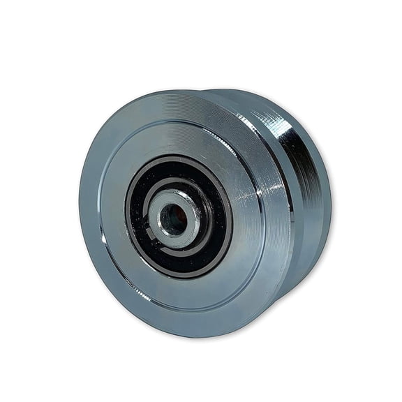 EG096 Slide Gate Wheel 4” V- Solid Steel Sliding Wheel Bearing for Rolling Inverted V Shape Track Gates up to 3000lbs with Screw NO Brackets