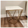 thumbnail image 2 of Carol End Table made with Real Marble and Stainless Metal Frame in Chrome, 2 of 3
