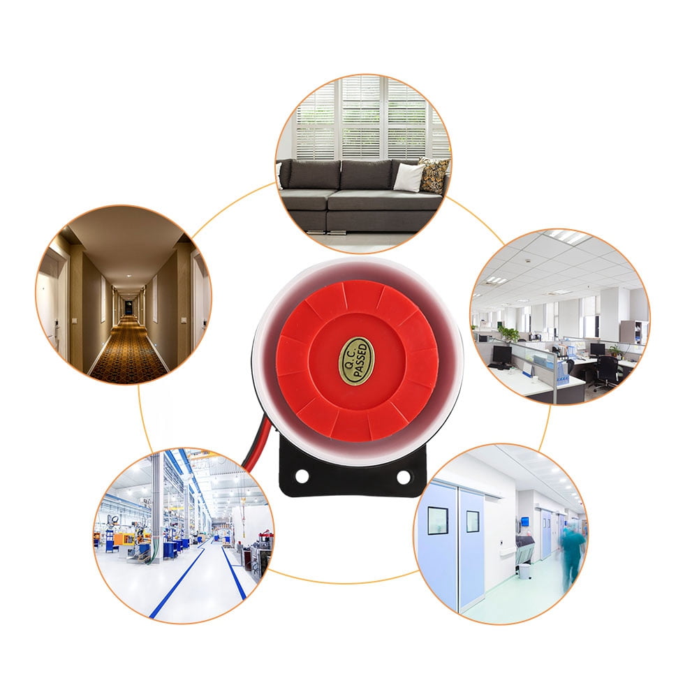 Tebru Siren,Indoor Ear Piercing Siren Mini Alarm Horn Home Security System, Indoor Siren