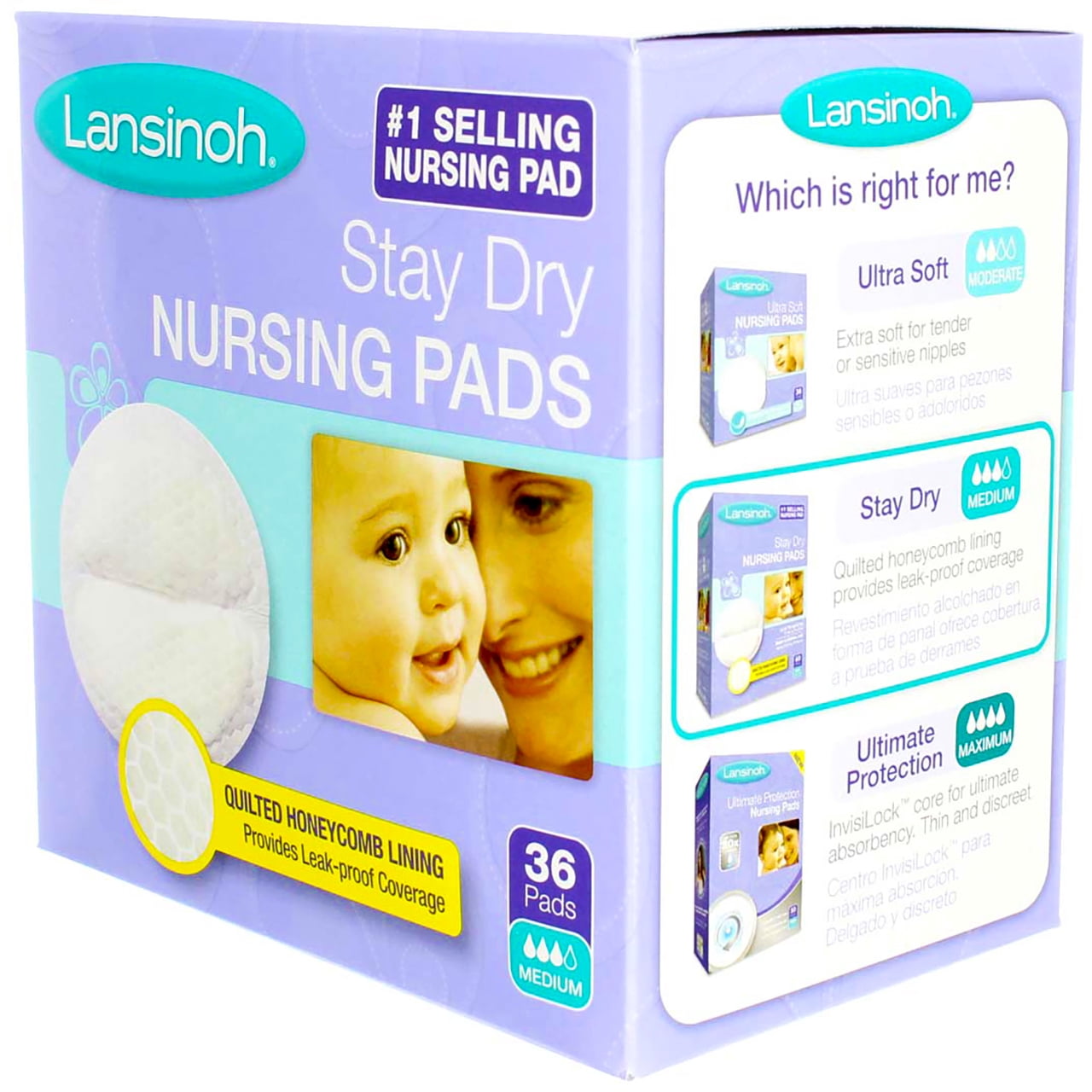 Lansinoh Disposable Nursing Pads For Breastfeeding Mothers - 36 Ea, 3 Pack
