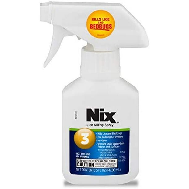 Nix Lice & Bed Bug Killing Spray for Home, Bedding & Furniture, 5 fl oz
