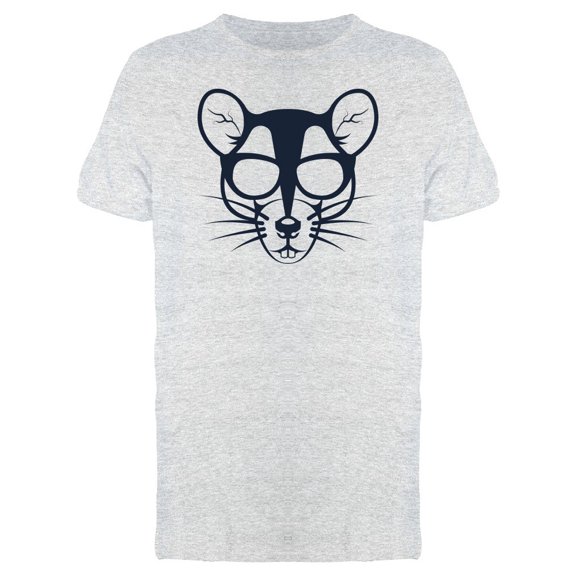 Rat Head Hipster On Grunge Face Tee Men's -Image by Shutterstock