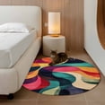 thumbnail image 2 of Round Rugs 3Ft, Colorful Geometric Round Area Rug Washable Indoor Throw Carpet, Modernism Abstract Aesthetics Small Non Slip Circle Rug for Bedroom Living Room Home Decor Aesthetic, 2 of 8