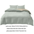 thumbnail image 3 of Washed Cotton 4-Piece Bedding Set Queen Size Duvet Cover with Pillowcases, Ultra Soft Breathable Bed Sheet Set for Adults, Modern Farmhouse Style Bedroom Decor, Easy Care Wrinkle Resistant, 3 of 6