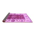 thumbnail image 2 of Ahgly Company Indoor Round Abstract Purple Modern Area Rugs, 5' Round, 2 of 4