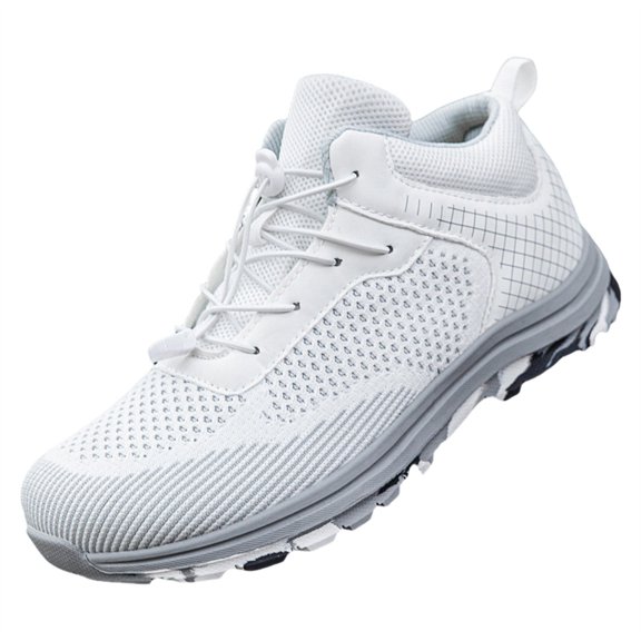 NOKIO Men Knit Walking Sneakers Breathable Wide Toe Athletšc Shoes with Adjustable Elastic Strap, Non-Sš
ip Durabš
e Hiking Shoes Summer Lightweight Running Shoes for Back to College