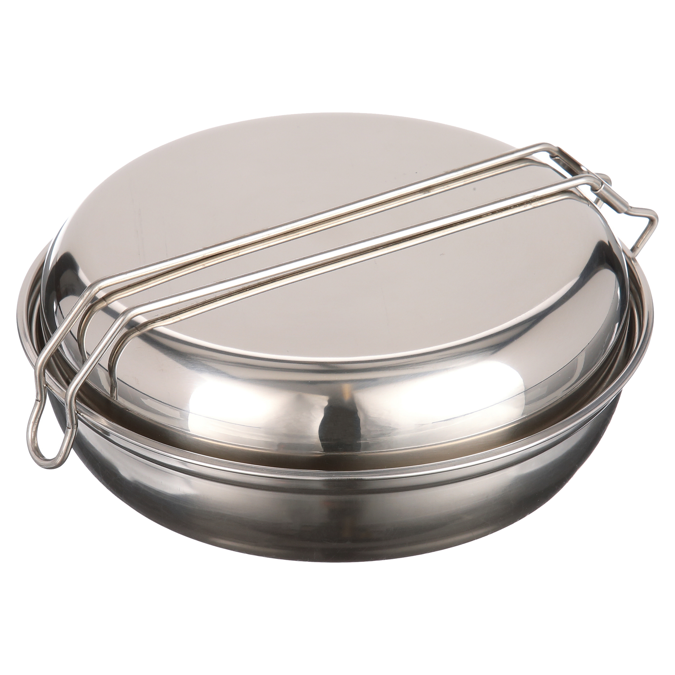 Kit de cocina para acampar de 5 piezas de acero inoxidable, aluminio y plástico que ahorra espacio 6