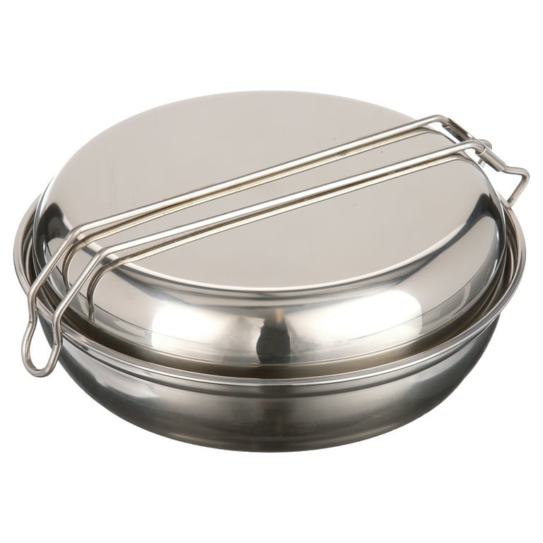 Ozark Trail Space-Saving 5-Piece Cookware Mess Kit Stainless Steel