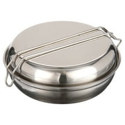 Ozark Trail 5-Piece Stainless Steel, Aluminum, and Plastic Space-Saving Cookware Camping Mess Kit