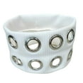 thumbnail image 1 of Diadema transpirable con aberturas y ojales metálicos. Diadema elástica ancha para mujer. Accesorio de moda de estilo punk (4 colores neutros, 40 g), 1 of 3