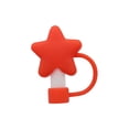 thumbnail image 2 of Dyegold Silicone Straw Cover Cap Set 6 Pack Cute Star Shaped Dustproof Reusable Straw Topper for Tumbler Cup Water Bottle Accessories Dishwasher Safe, 2 of 6