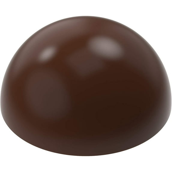 Greyas CM 1334 Clear Polycarbonate Chocolate Mold Candy Mould with 24 Hemisphere Cavities, Each 29.8mm Diameter x 14.5mm High