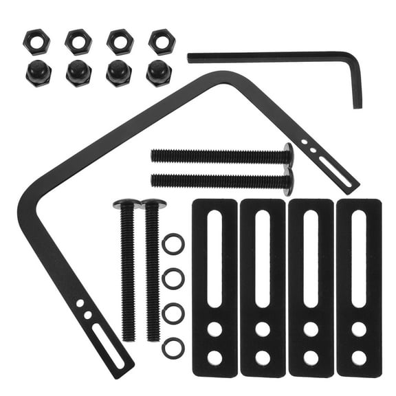 OFFIGAM 1Set Black Metal Mattress Slide Stopper Mattress Retainer Bar for Bed Frame Furniture