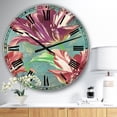 thumbnail image 2 of DesignArt Vintage Tulips in Paris Large Wall Clock, 2 of 2