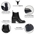 thumbnail image 2 of Windsor Smith Womens Black Classic Leather Platform Ankle Chelsea Boots, 2 of 6
